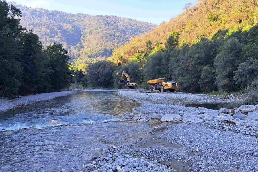 Works on the lower Bača river